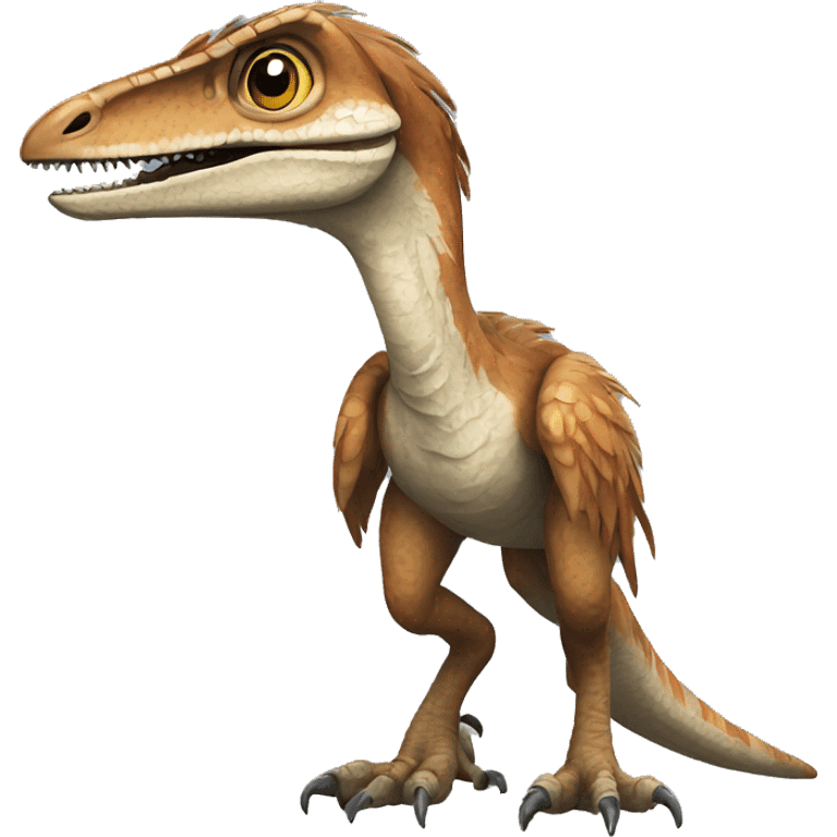 Velociraptor with feathers emoji