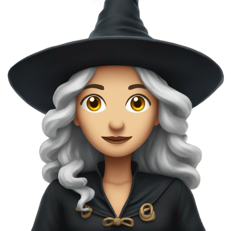 a witch inside a big classical ship emoji