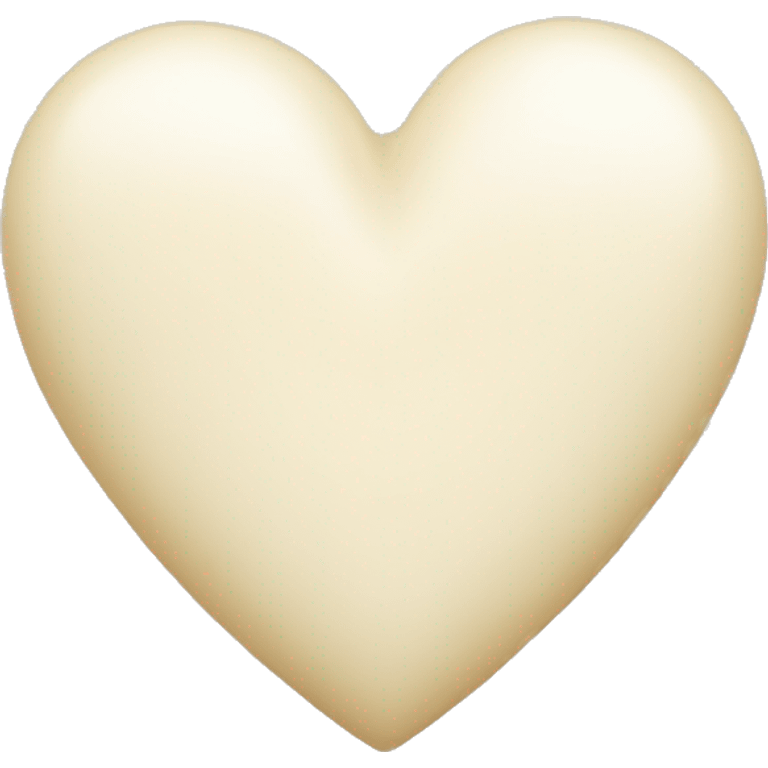 Cream colored heart emoji