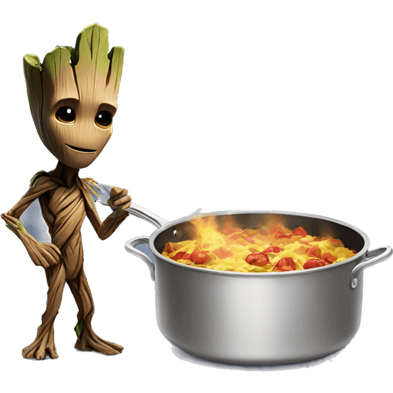 groot cooking emoji