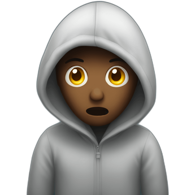 a person scared at night emoji