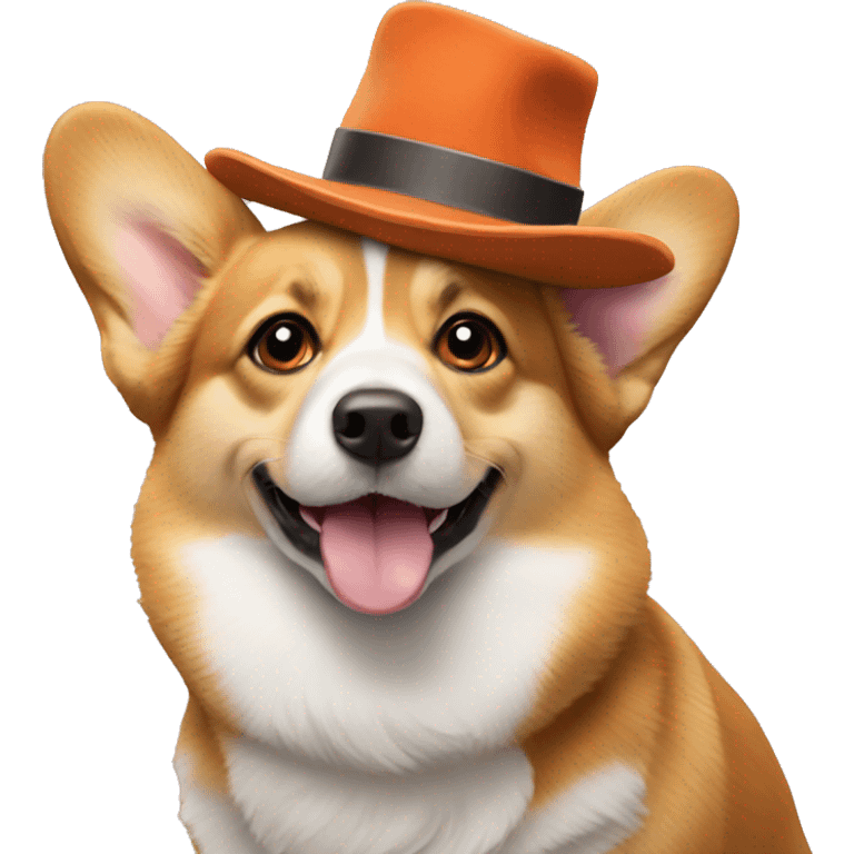 corgi with hat emoji