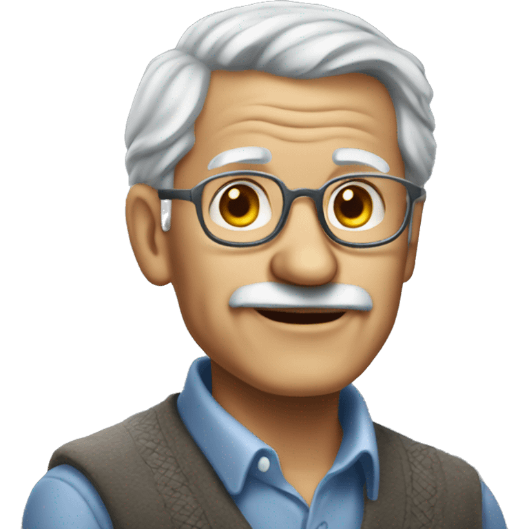 Grey haired old man named uncle Joe emoji