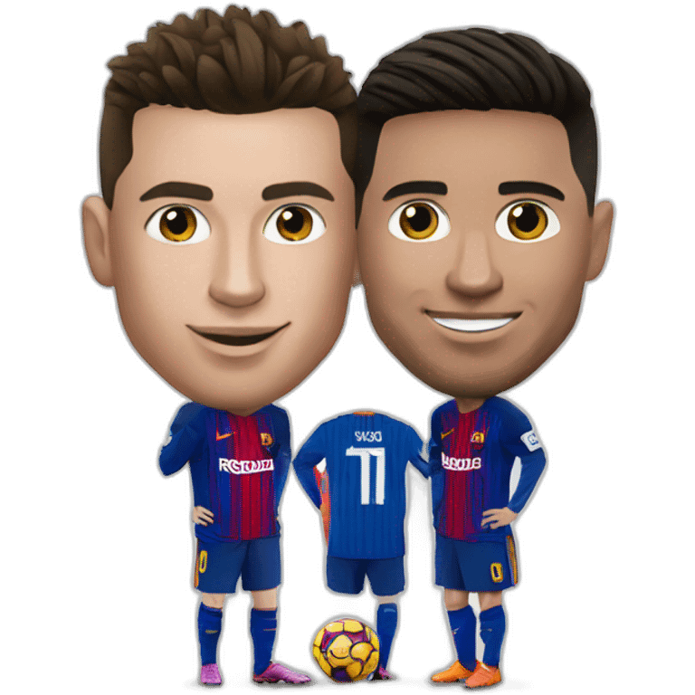 Ronaldo with Messi  emoji