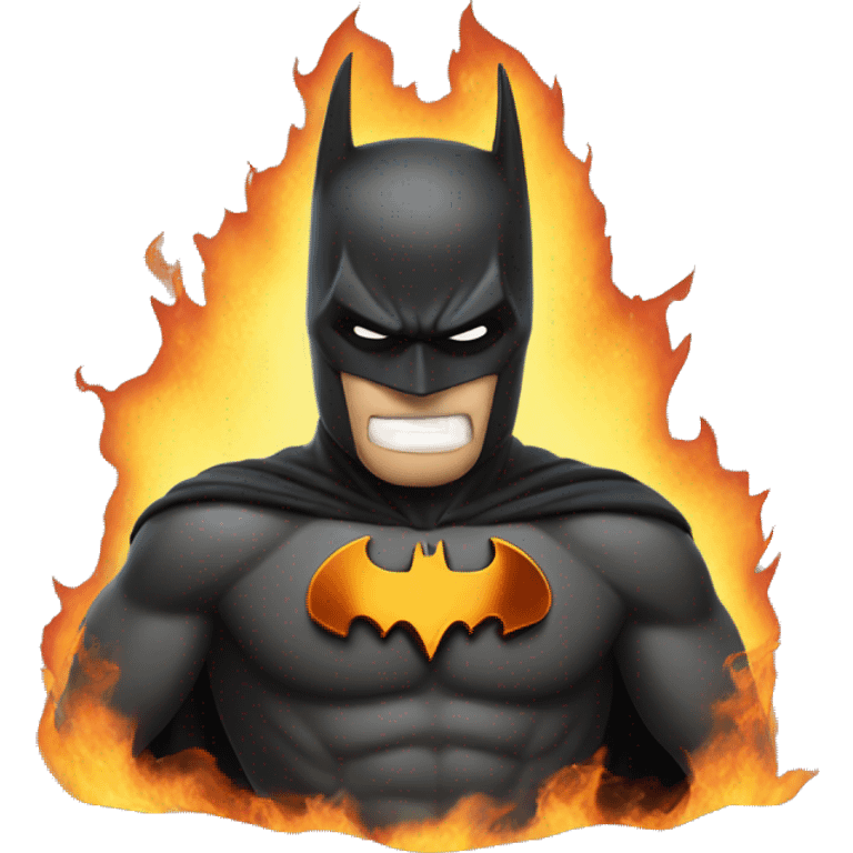 Batman in flames emoji