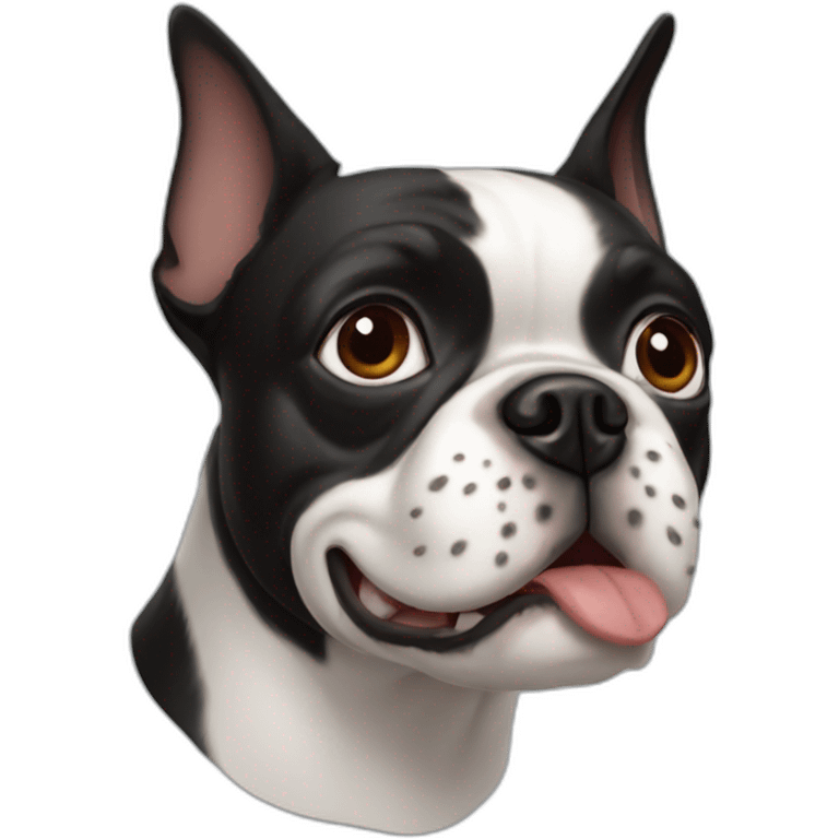 boston terrier head emoji