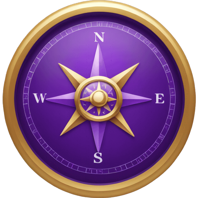 Magic purple compass emoji