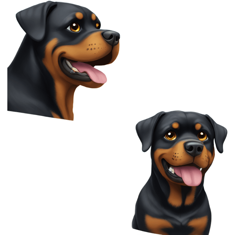 Rottweiler at the beach  emoji