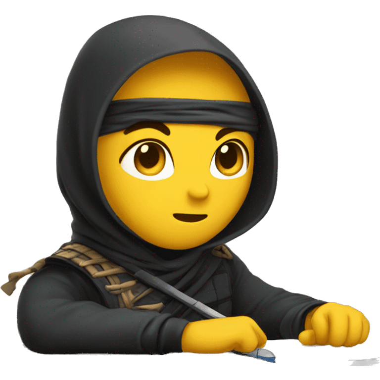 ninja learning at school emoji