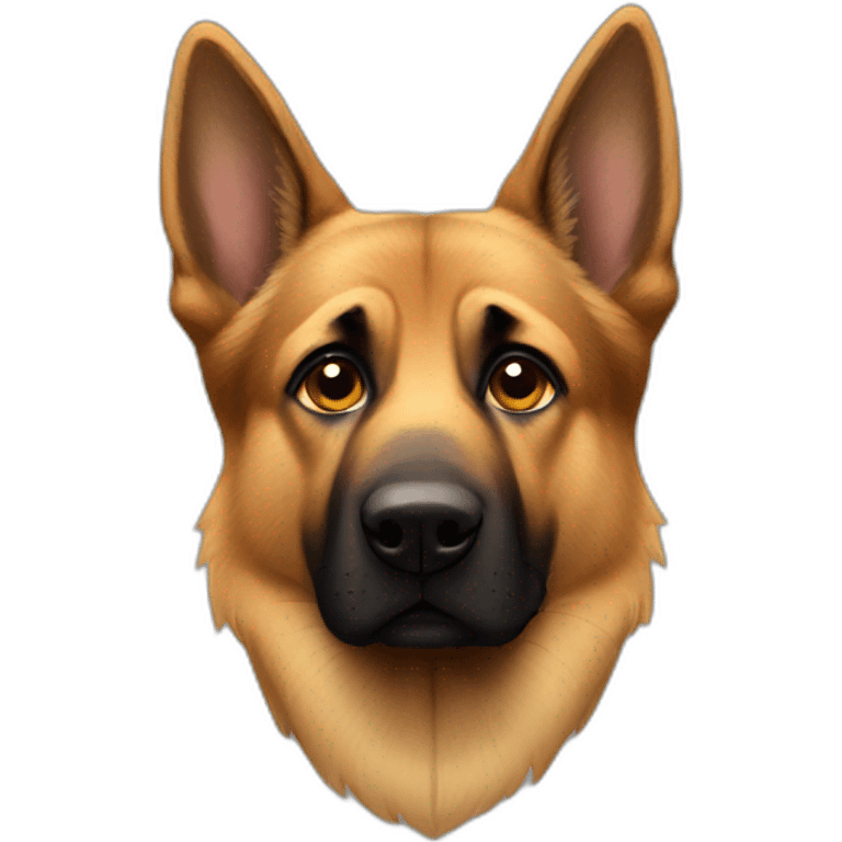 german sheperd sad face emoji