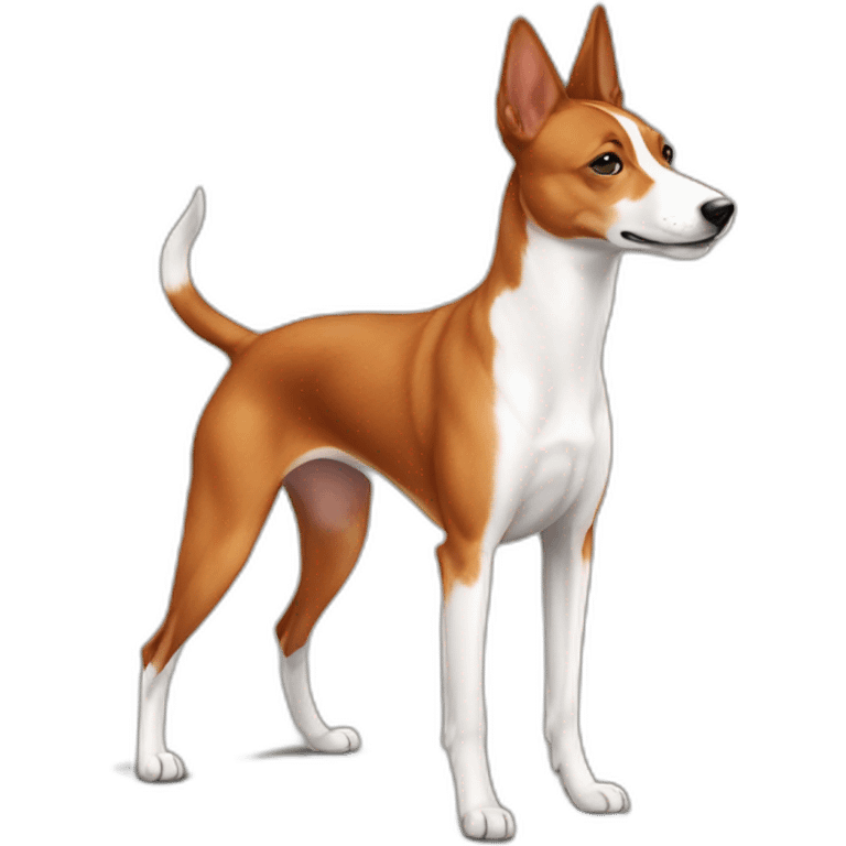 red and white male basenji emoji