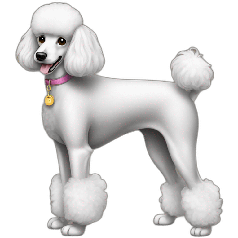 Dog Standart Poodle full body emoji