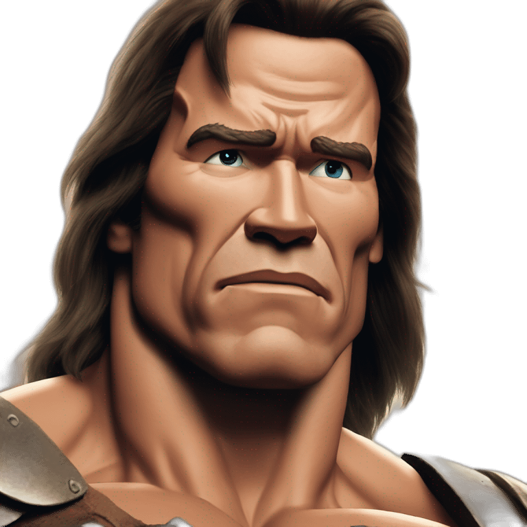 Conan the barbarian Arnold Schwarzenegger salute emoji