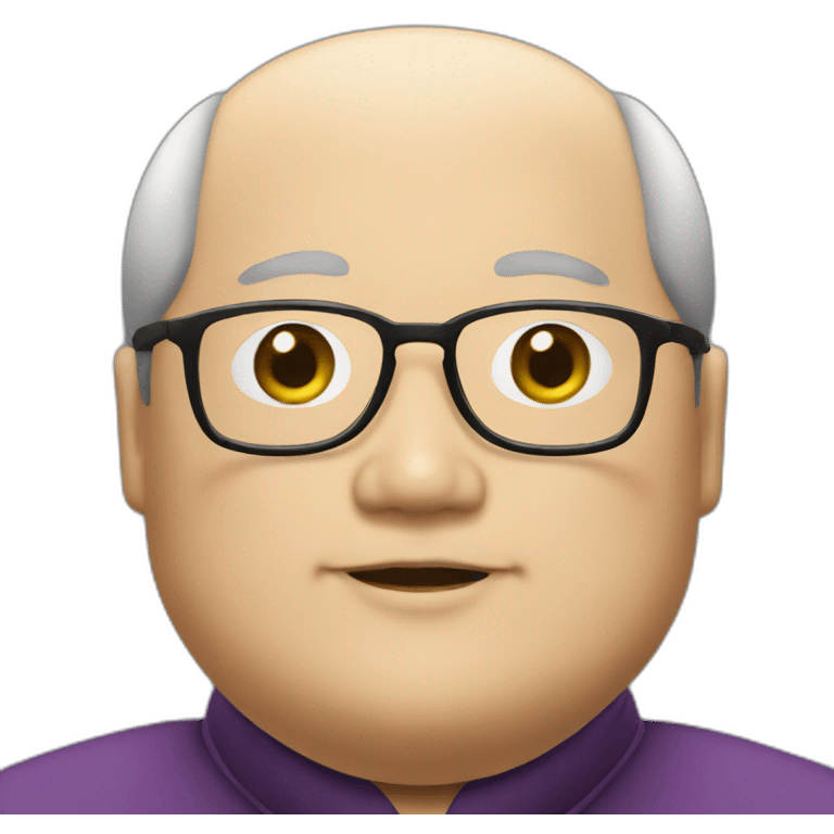 japanese fat priest with glasses no eyebrows emoji