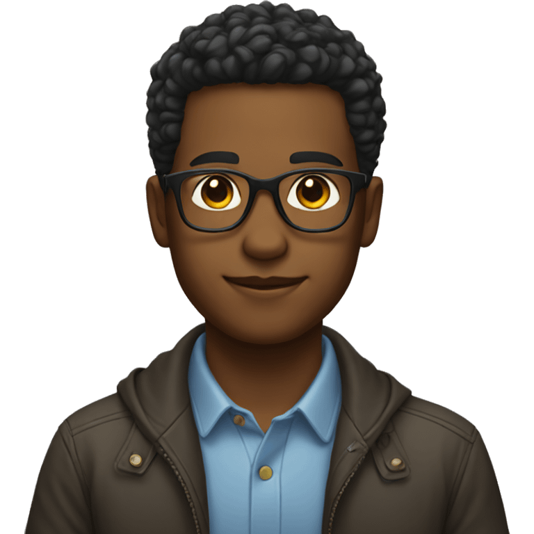 young man with glasses emoji