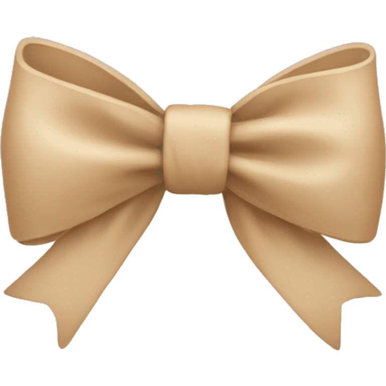 Cute beige bow emoji