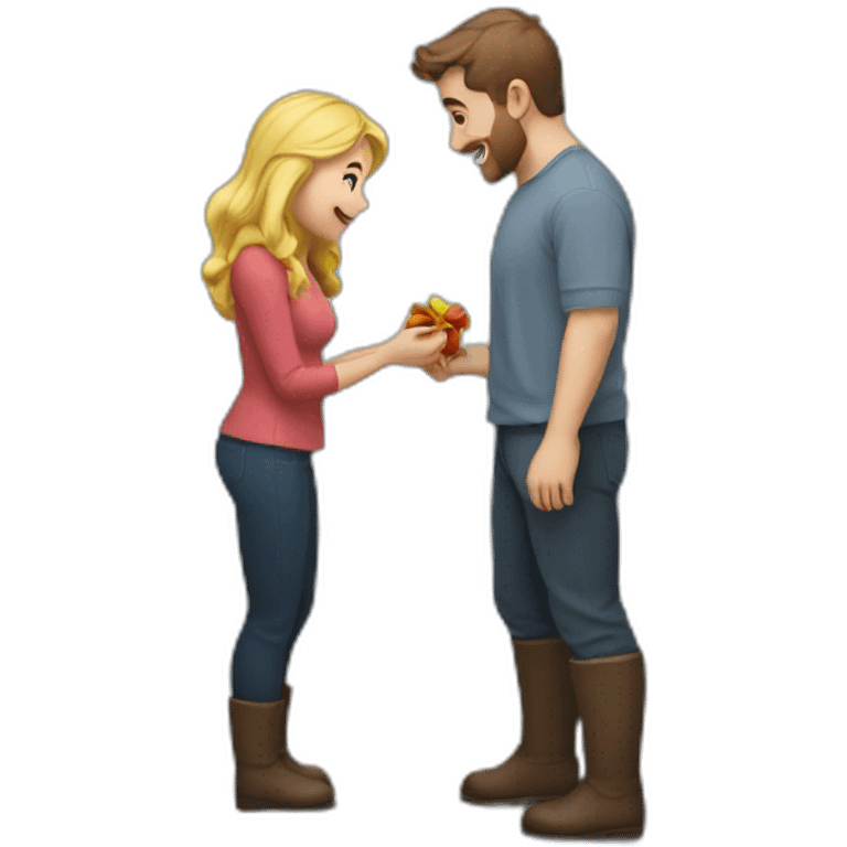 Proposal in the mountains emoji