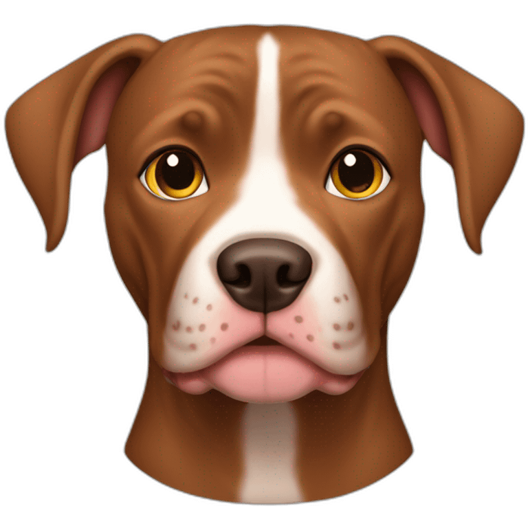 brown pitbull dog female emoji