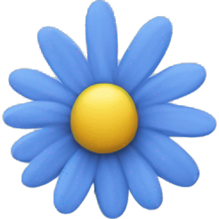 una flor azul con espinas y tallos verdes emoji