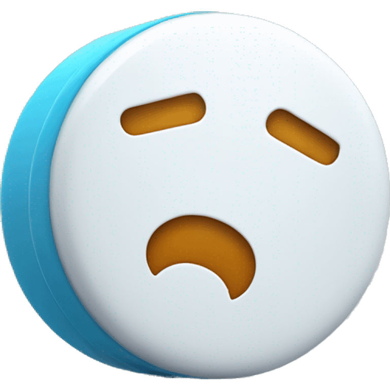 Pill with a silly face on it emoji