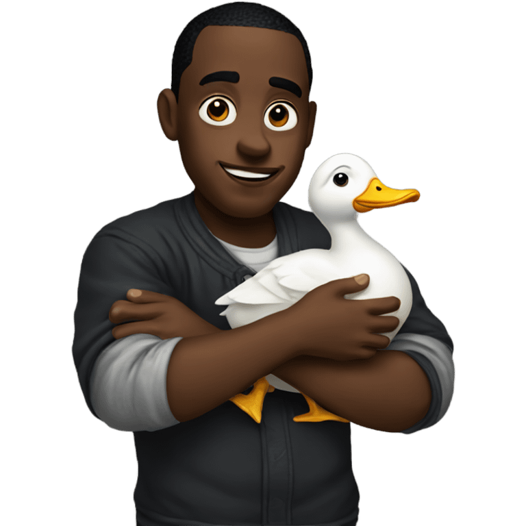 Diddy holding a duck emoji