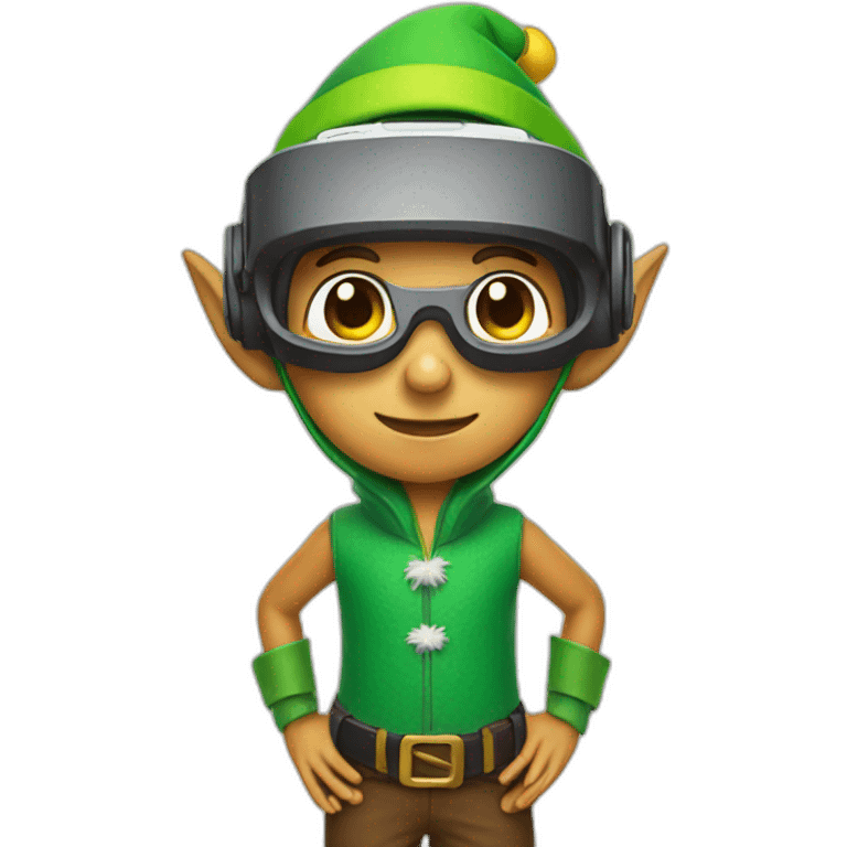 elf wearing vr headset emoji