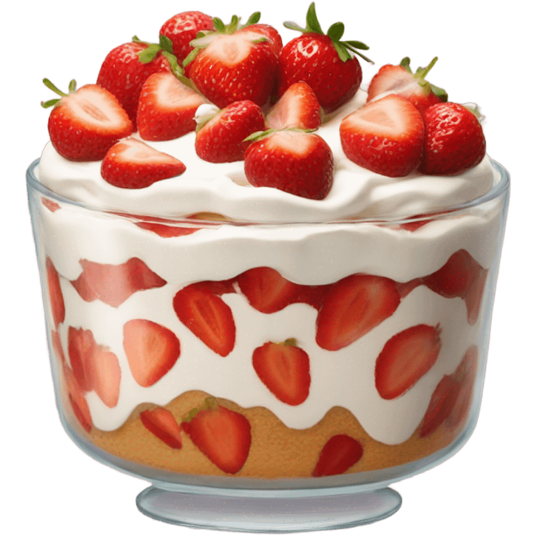 Strawberry trifle emoji