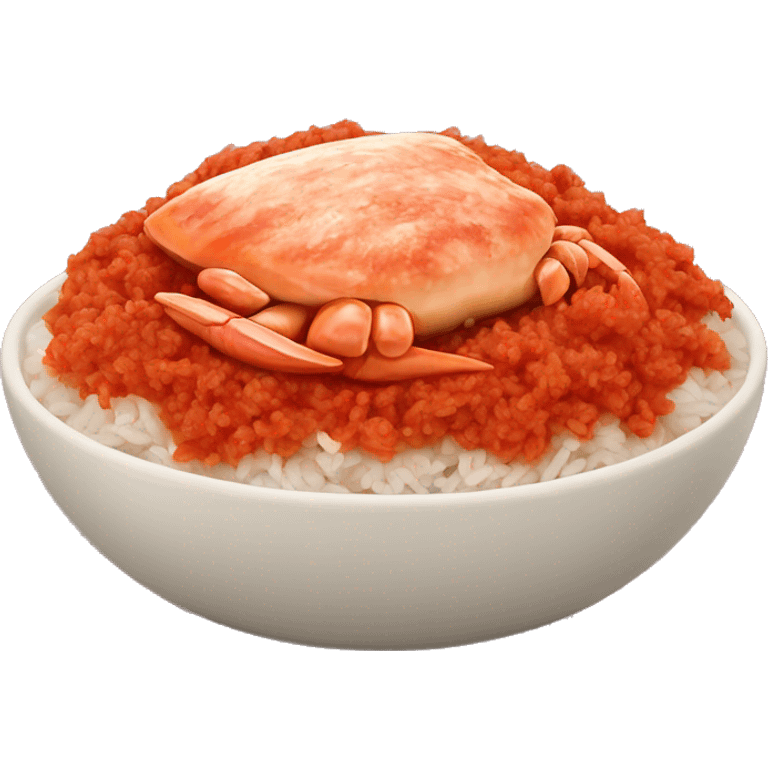 rice with tomato and crab meat sauce emoji