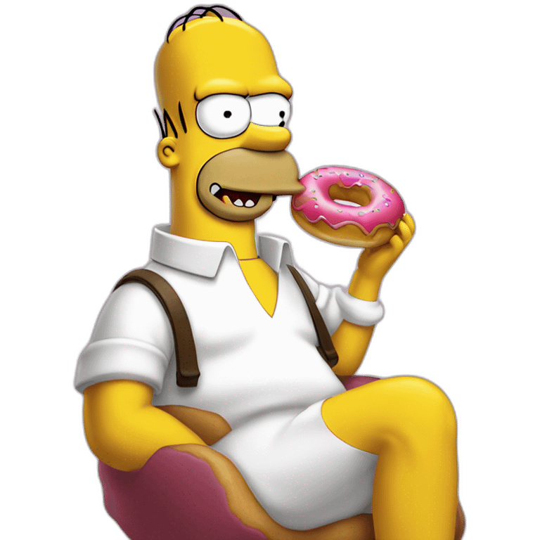 Homer Simpson dansun donut emoji