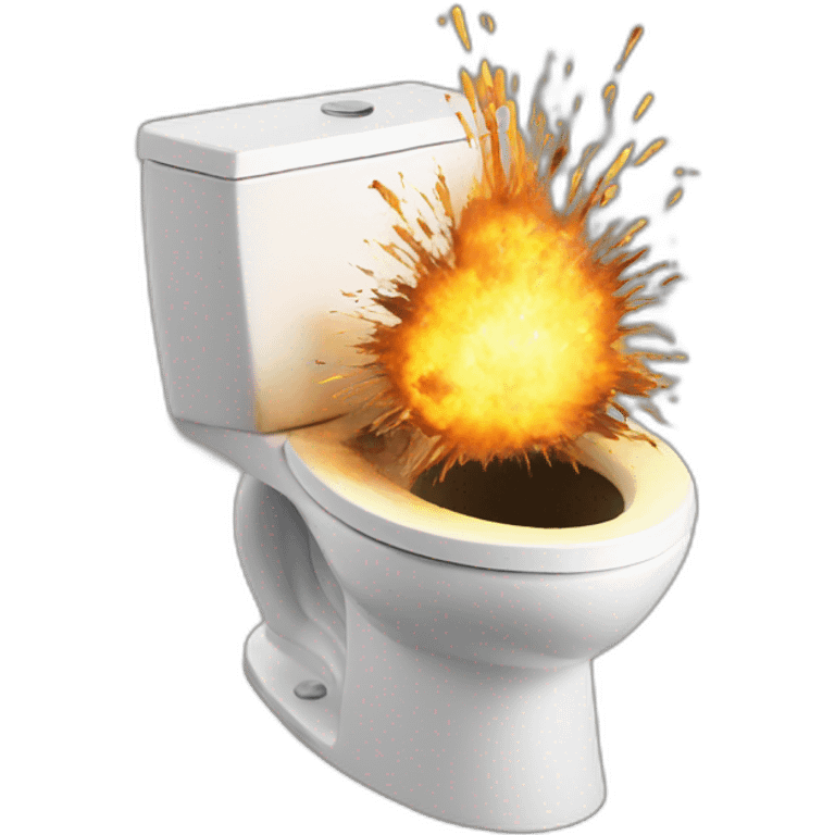 Toilet explosion emoji