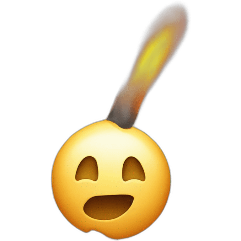 Butt as head on matchstick emoji