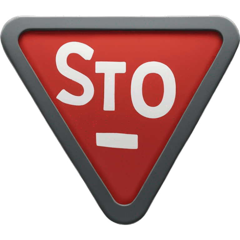 Stop sign triangle emoji