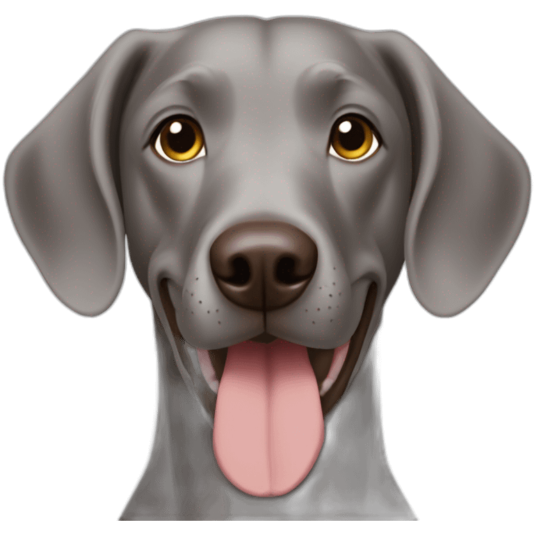 smiling weimaraner emoji