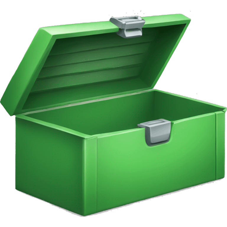 opened green tool box emoji