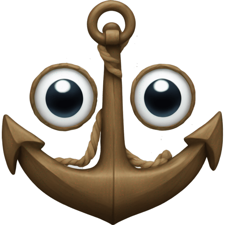 an anchor with eyes emoji