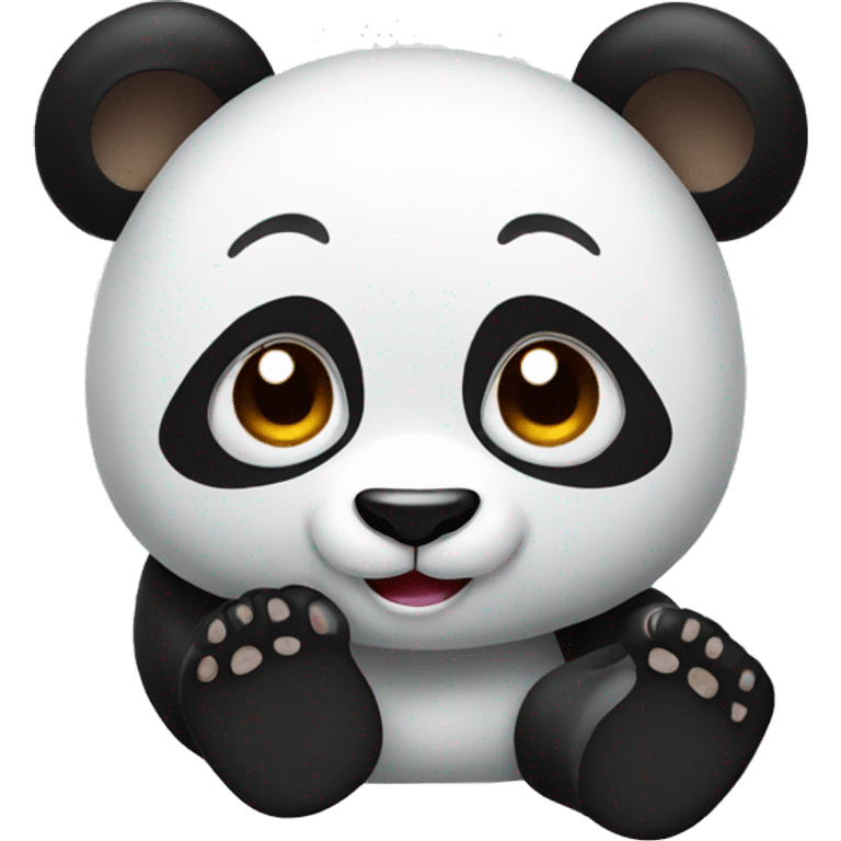 Panda with a big foot emoji