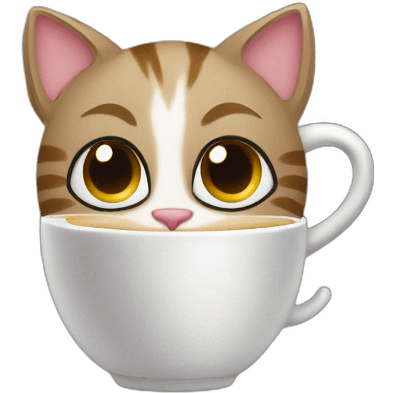 cat drink coffee emoji