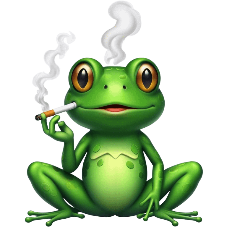 Frog smoking emoji