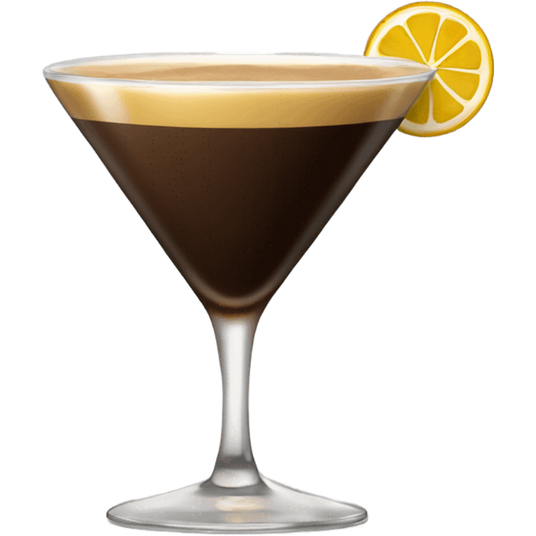 gold rimmed espresso martini glass  emoji