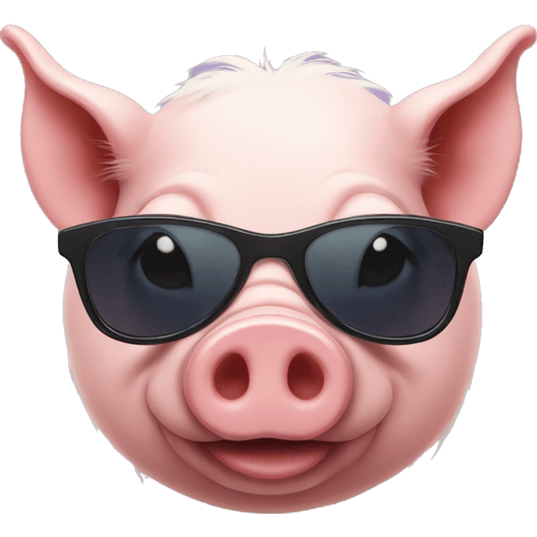 pig wearing sunglasses emoji