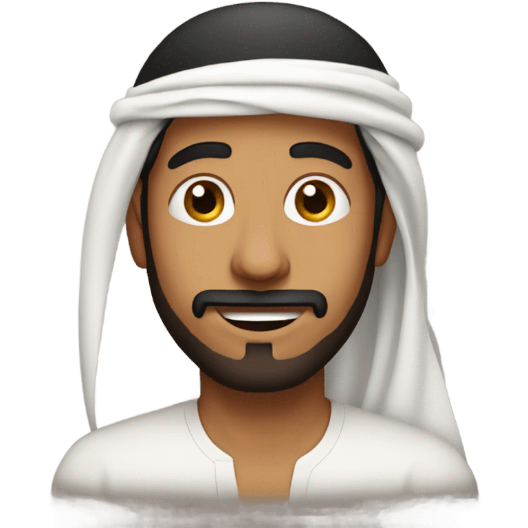 Arab man with a coconut emoji