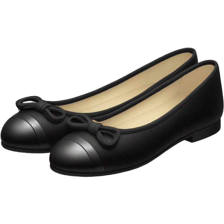 Black Chanel ballet flats emoji