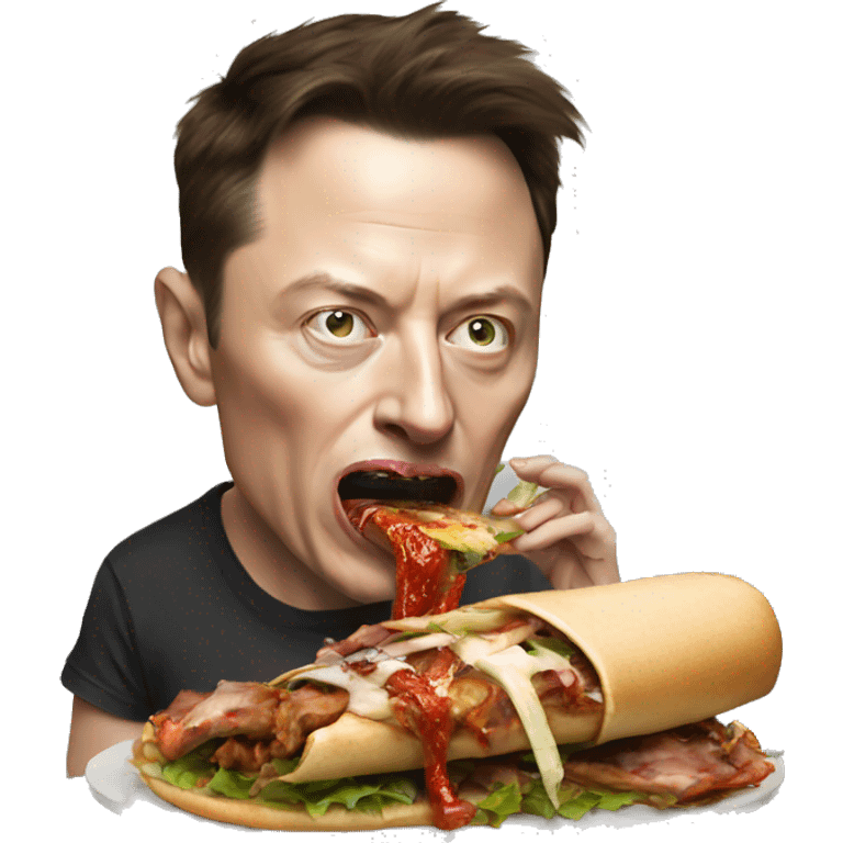 zombie elon musk eating kebab emoji