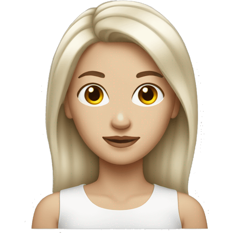 White skin highlight hair woman emoji