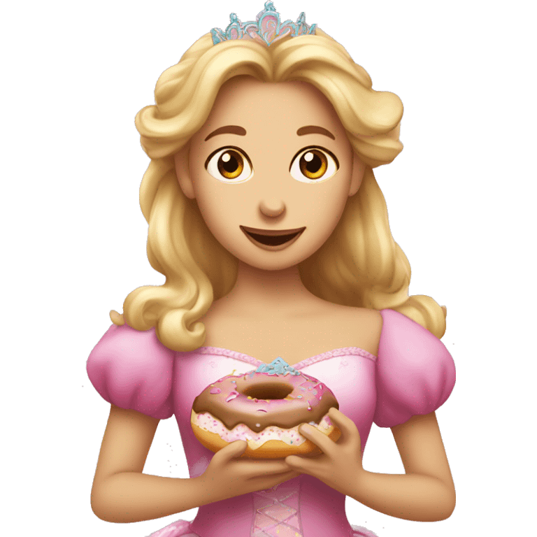 Princess eating donut emoji