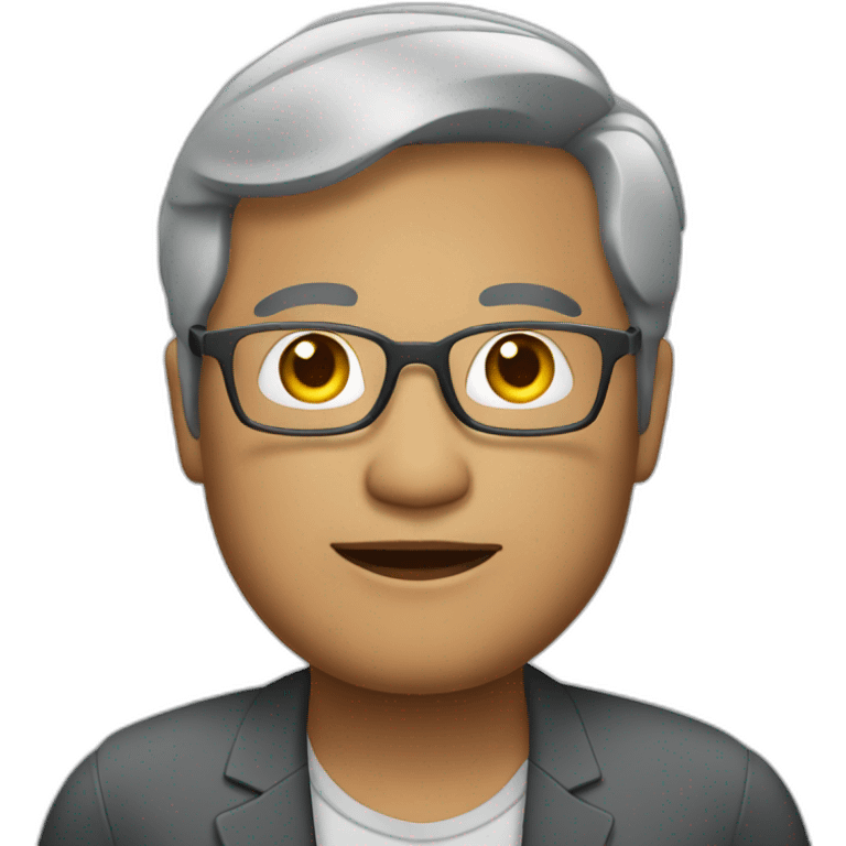 malay fatty face man tv host with glasses greyish hair emoji