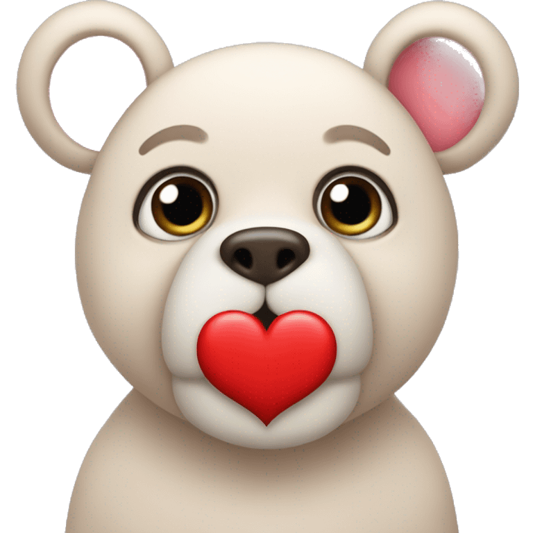 Osito con corazones en los ojos emoji