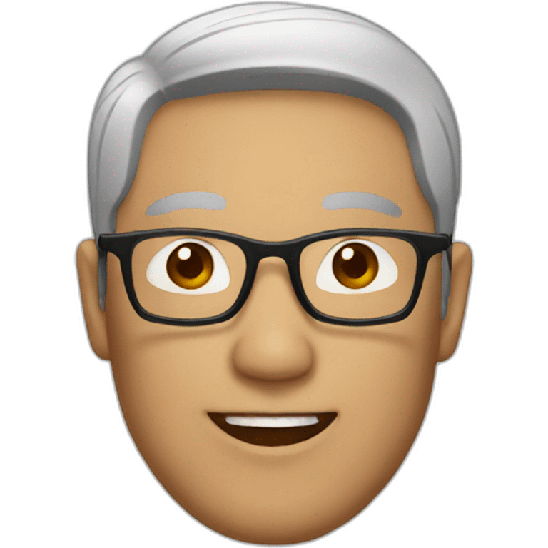 Asian man with glasses emoji