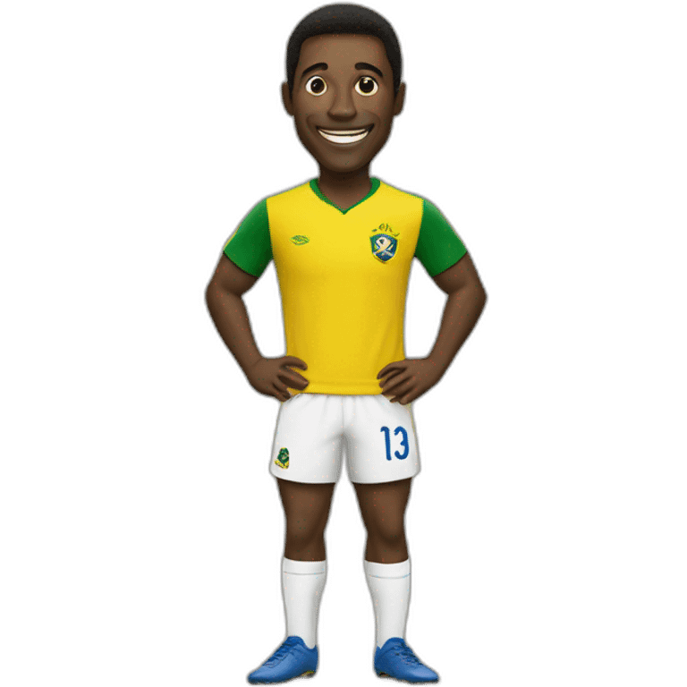 pelé com a camisa do brasil emoji