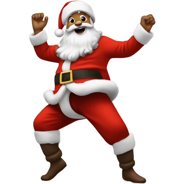 Santa Claus dancing emoji